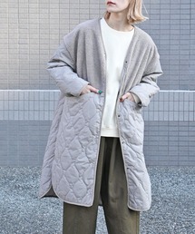 ボアキルティングコート