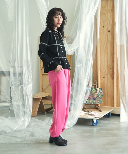 VACANCY（ヴァカンシー）の「アソート柄ニットカーディガン（カーディガン/ボレロ・レディース・ブラック/オレンジ/ブルー/アイボリー・FREE）」の21枚目の写真