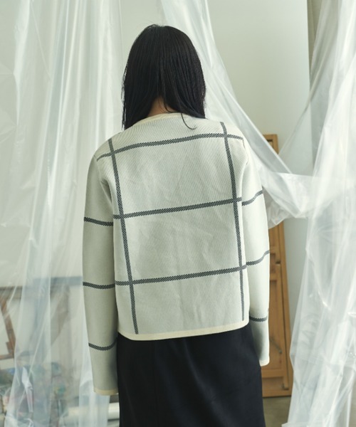 VACANCY（ヴァカンシー）の「アソート柄ニットカーディガン（カーディガン/ボレロ・レディース・ブラック/オレンジ/ブルー/アイボリー・FREE）」の9枚目の写真