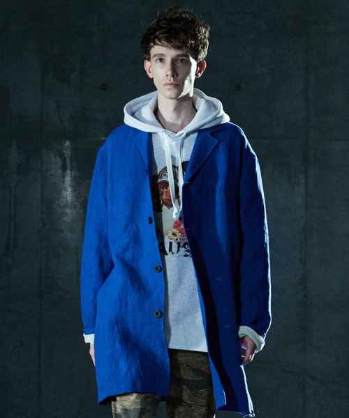 VIRGOwearworks（ヴァルゴウェアワークス）の「MILITARY HEMP COAT（チェスターコート・メンズ・ブルー/カーキ/ブラック・2/4/3）」の3枚目の写真