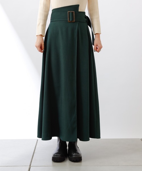 COLONY 2139（コロニートゥーワンスリーナイン）の「アシメウエストベルト付フレアスカート（スカート・レディース・モカ/ブラウン/グリーン・FREE）」の11枚目の写真