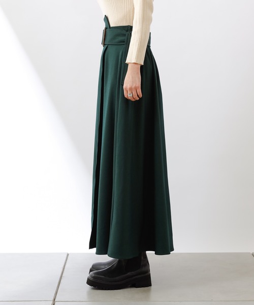 COLONY 2139（コロニートゥーワンスリーナイン）の「アシメウエストベルト付フレアスカート（スカート・レディース・モカ/ブラウン/グリーン・FREE）」の19枚目の写真