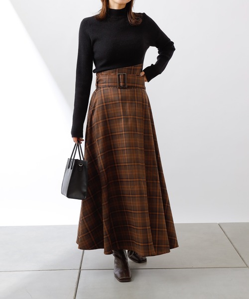 COLONY 2139（コロニートゥーワンスリーナイン）の「アシメウエストベルト付フレアスカート（スカート・レディース・モカ/ブラウン/グリーン・FREE）」の20枚目の写真