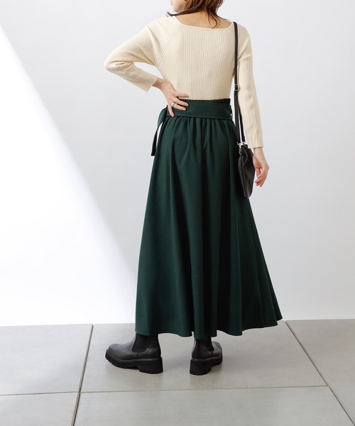 COLONY 2139（コロニートゥーワンスリーナイン）の「アシメウエストベルト付フレアスカート（スカート・レディース・モカ/ブラウン/グリーン・FREE）」の5枚目の写真