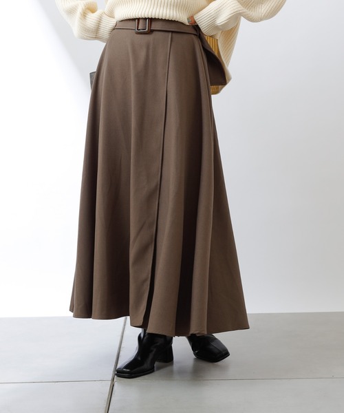 COLONY 2139（コロニートゥーワンスリーナイン）の「アシメウエストベルト付フレアスカート（スカート・レディース・モカ/ブラウン/グリーン・FREE）」の10枚目の写真