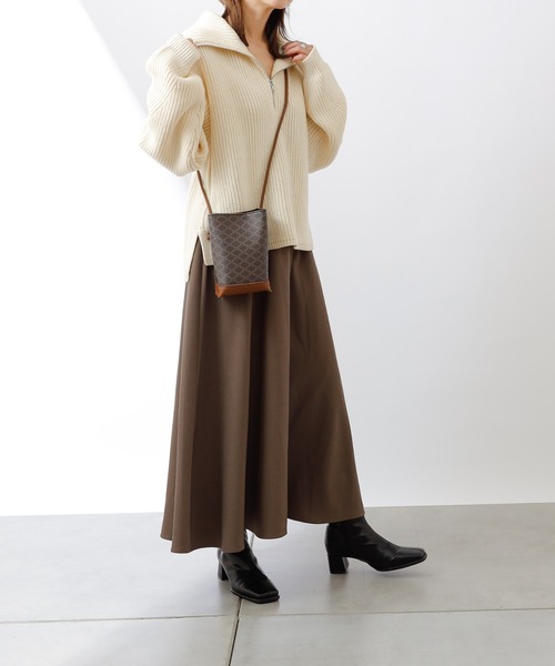 COLONY 2139（コロニートゥーワンスリーナイン）の「アシメウエストベルト付フレアスカート（スカート・レディース・モカ/ブラウン/グリーン・FREE）」の14枚目の写真