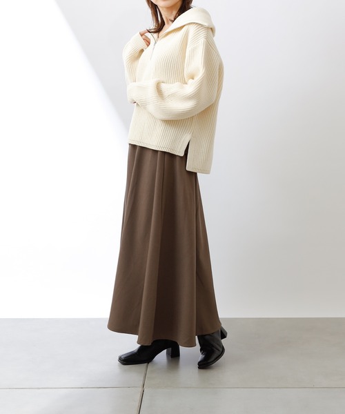 COLONY 2139（コロニートゥーワンスリーナイン）の「アシメウエストベルト付フレアスカート（スカート・レディース・モカ/ブラウン/グリーン・FREE）」の6枚目の写真