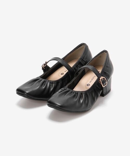 MAJESTIC LEGON（マジェスティックレゴン）の「ストラップギャザーパンプス（パンプス・レディース・ブラック/アイボリー/グレイッシュベージュ・SMALL/MEDIUM/LARGE/X-LARGE）」の17枚目の写真