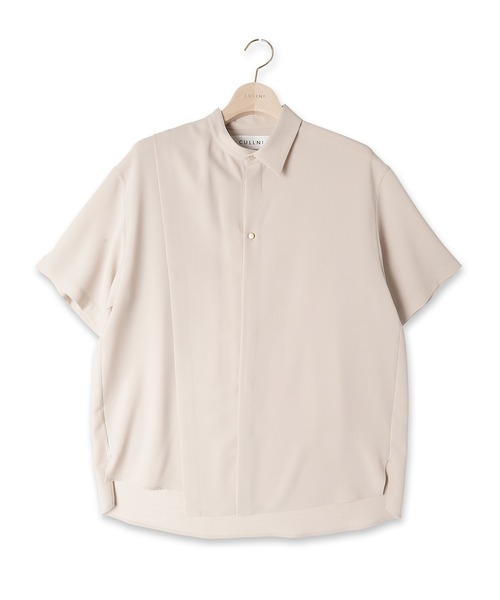 CULLNI（クルニ）の「22-SS-028　アシンメトリーカラーシャツ（シャツ/ブラウス・メンズ・グレイッシュベージュ/ブルー/パープル/ブラック/カーキ・1/2/0）」の8枚目の写真