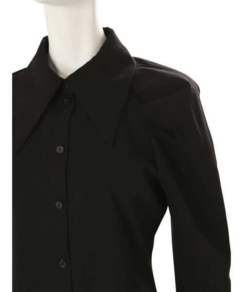 EMODA(エモダ)の「ビッグカラーシャツワンピース(ワンピース・レディース・アイボリー/ブラック/ブルー/ベージュ・FREE)」の18枚目の写真