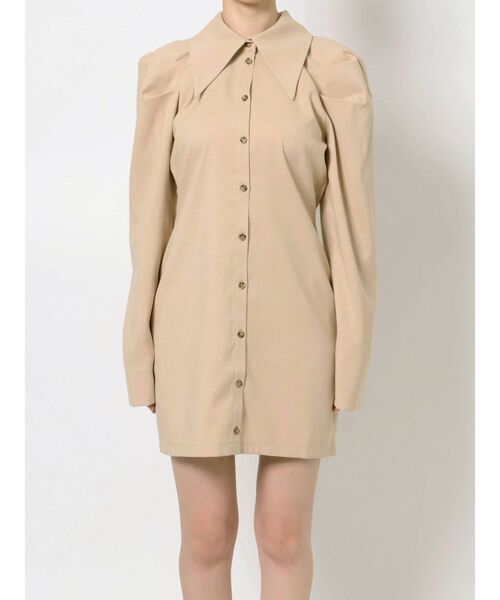 EMODA(エモダ)の「ビッグカラーシャツワンピース(ワンピース・レディース・アイボリー/ブラック/ブルー/ベージュ・FREE)」の21枚目の写真