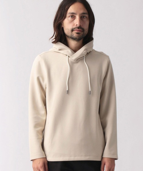 NICOLE CLUB FOR MEN（ニコルクラブフォーメン）の「ダンボールニットプルオーバーパーカ（パーカー・メンズ・チェック/サックスブルー系/キナリ/オフホワイト・MEDIUM/LARGE/X-LARGE）」の3枚目の写真