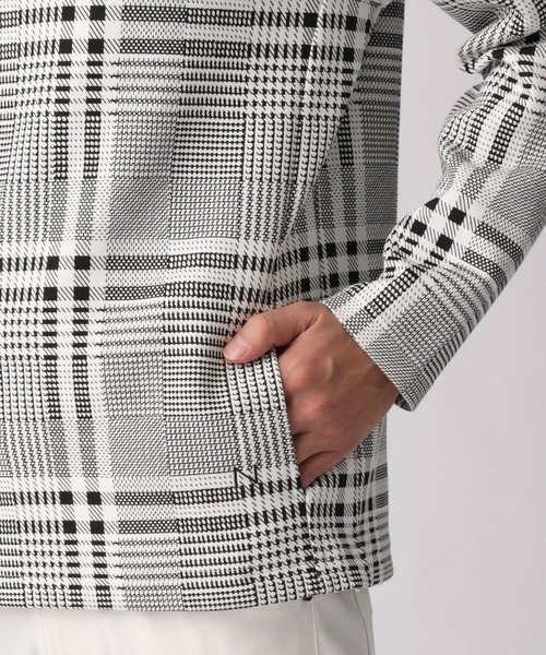 NICOLE CLUB FOR MEN（ニコルクラブフォーメン）の「ダンボールニットプルオーバーパーカ（パーカー・メンズ・チェック/サックスブルー系/キナリ/オフホワイト・MEDIUM/LARGE/X-LARGE）」の8枚目の写真