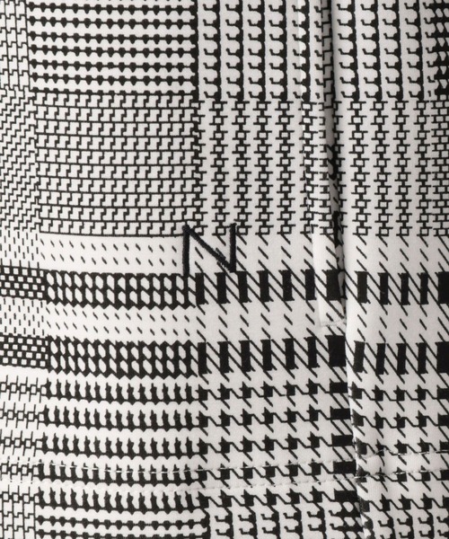 NICOLE CLUB FOR MEN（ニコルクラブフォーメン）の「ダンボールニットプルオーバーパーカ（パーカー・メンズ・チェック/サックスブルー系/キナリ/オフホワイト・MEDIUM/LARGE/X-LARGE）」の9枚目の写真