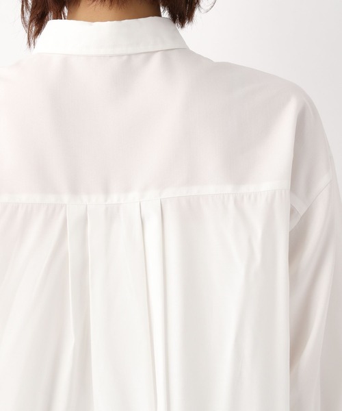 GLOBAL WORK（グローバルワーク）の「365日マイスタイルシャツ/258257（シャツ/ブラウス・レディース・オフホワイト/ブルー/ラベンダー/ブラック系その他/グリーン系その他/ブルー系その他/イエロー系その他/オレンジ系その他・MEDIUM/X-LARGE）」の18枚目の写真