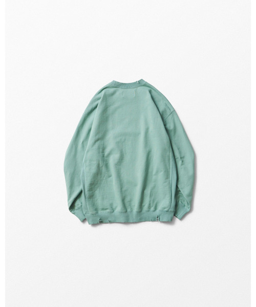 WHIZLIMITED（ウィズリミテッド）の「DAMAGE SWEAT（スウェット・メンズ・ブラック/ミント・LARGE/MEDIUM）」の5枚目の写真