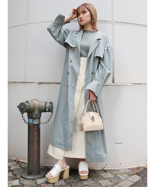 MURUA(ムルーア)の「アシメラップスカート(スカート・レディース・ブラック/アイボリー/モカ・1/2)」の4枚目の写真