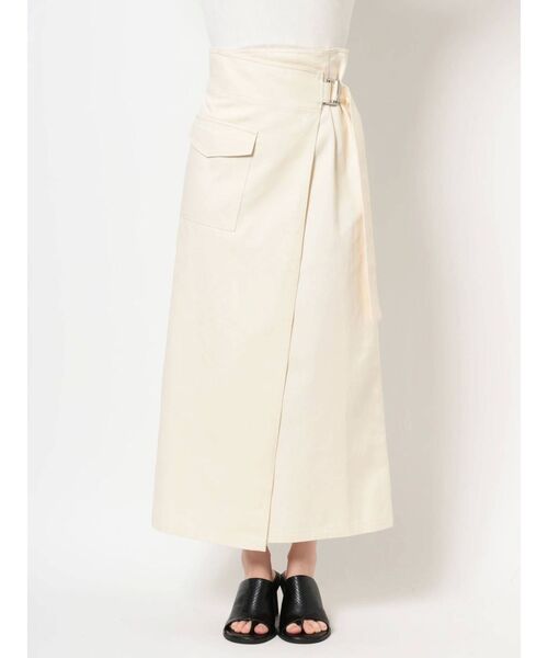 MURUA(ムルーア)の「アシメラップスカート(スカート・レディース・ブラック/アイボリー/モカ・1/2)」の14枚目の写真