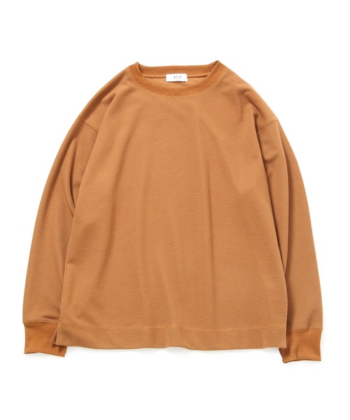 ADAM ET ROPE'(アダムエロペ)の「ハニカムダンボールCNPO(Tシャツ/カットソー・メンズ・グレー/ブルー系その他6/ダークブラウン・L/M)」の1枚目の写真