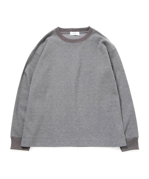 ADAM ET ROPE'(アダムエロペ)の「ハニカムダンボールCNPO(Tシャツ/カットソー・メンズ・グレー/ブルー系その他6/ダークブラウン・L/M)」の2枚目の写真