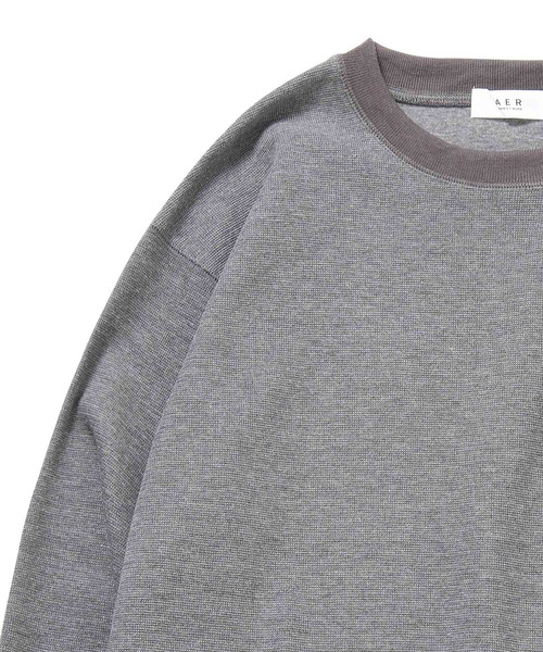 ADAM ET ROPE'(アダムエロペ)の「ハニカムダンボールCNPO(Tシャツ/カットソー・メンズ・グレー/ブルー系その他6/ダークブラウン・L/M)」の9枚目の写真