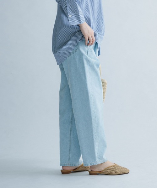 FORK&SPOON（フォークアンドスプーン）の「FORK&SPOON　ワイドテーパードデニムパンツ（デニムパンツ・レディース・ブルー系その他/ワンウォッシュ・1/2）」の7枚目の写真