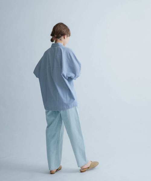 FORK&SPOON（フォークアンドスプーン）の「FORK&SPOON　ワイドテーパードデニムパンツ（デニムパンツ・レディース・ブルー系その他/ワンウォッシュ・1/2）」の10枚目の写真