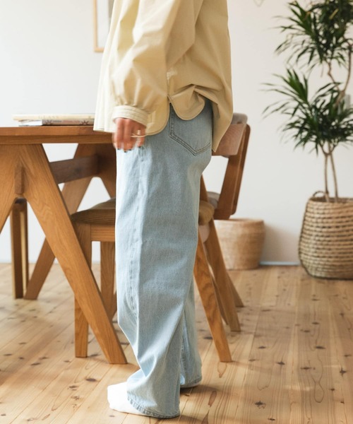 FORK&SPOON（フォークアンドスプーン）の「FORK&SPOON　ワイドテーパードデニムパンツ（デニムパンツ・レディース・ブルー系その他/ワンウォッシュ・1/2）」の15枚目の写真