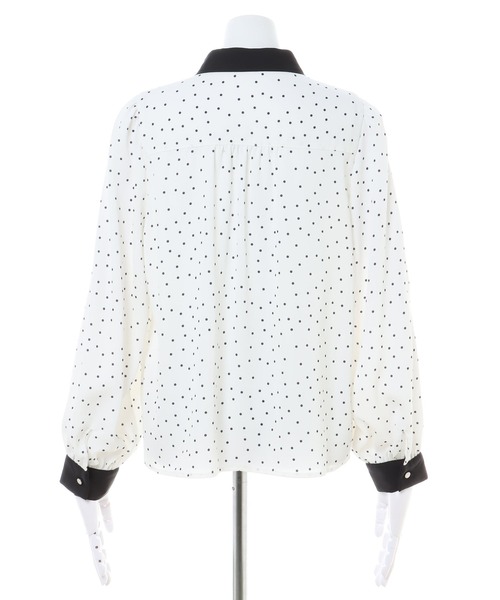 INGNI（イング）の「バイカラートロミ／ブラウス（シャツ/ブラウス・レディース・ホワイト×ブラック/ホワイト系8/サックスブルー系/ピンク系9・M）」の21枚目の写真