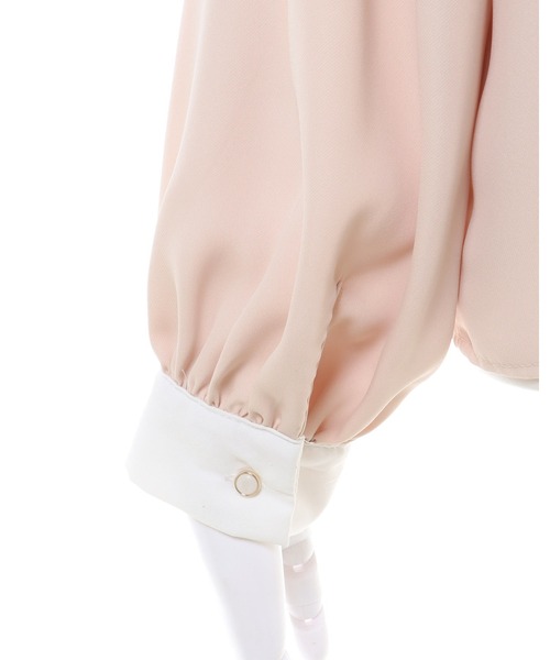 INGNI（イング）の「バイカラートロミ／ブラウス（シャツ/ブラウス・レディース・ホワイト×ブラック/ホワイト系8/サックスブルー系/ピンク系9・M）」の10枚目の写真