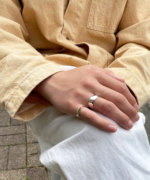 Blanche(ブランシュ)の「Blanche ブランシュ ダイヤモンドシェイブトップフラットピンキーリング Croix (クロワ) SILVER(リング・レディース・シルバー・#5/#6/#4/#3)」の8枚目の写真
