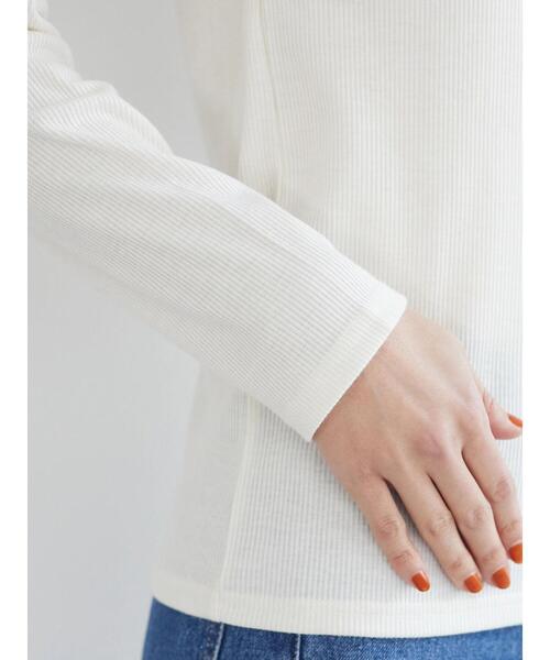 Green Parks(グリーンパークス)の「襟レースリブインナー(Tシャツ/カットソー・レディース・オフホワイト・FREE)」の6枚目の写真