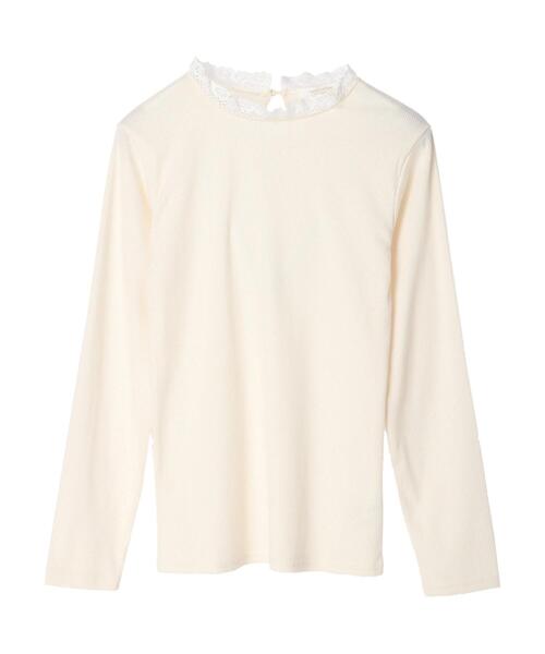 Green Parks(グリーンパークス)の「襟レースリブインナー(Tシャツ/カットソー・レディース・オフホワイト・FREE)」の7枚目の写真