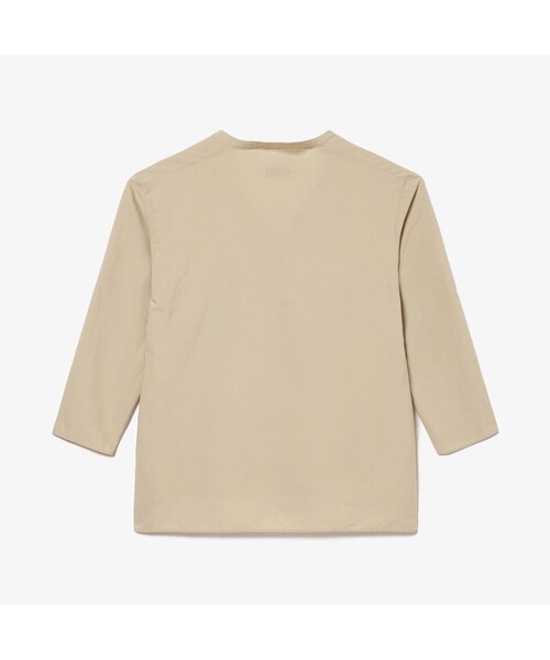 LACOSTE（ラコステ）の「コットンレーヨンスキッパーネックシャツ（シャツ/ブラウス・レディース・ホワイト/ベージュ・38/36/34/40）」の8枚目の写真