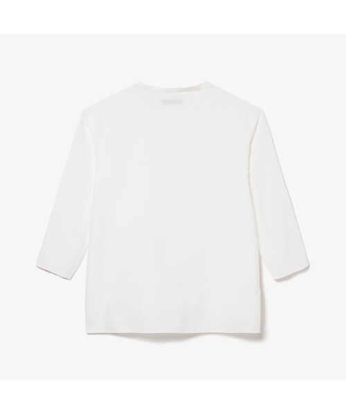 LACOSTE（ラコステ）の「コットンレーヨンスキッパーネックシャツ（シャツ/ブラウス・レディース・ホワイト/ベージュ・38/36/34/40）」の19枚目の写真