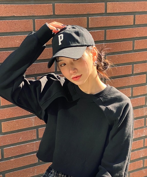 by muni:r（バイ ムニール）の「シンプルロゴPボールキャップ（キャップ・レディース・ブラック/ネイビー/グレー/ピンクベージュ・ONE SIZE）」の21枚目の写真