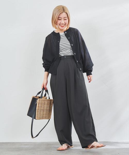 coen（コーエン）の「ヤナギスクエアショルダーバッグ（かごバッグ・レディース・ブラック/ブラウン・FREE）」の6枚目の写真