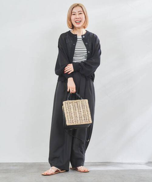 coen（コーエン）の「ヤナギスクエアショルダーバッグ（かごバッグ・レディース・ブラック/ブラウン・FREE）」の12枚目の写真