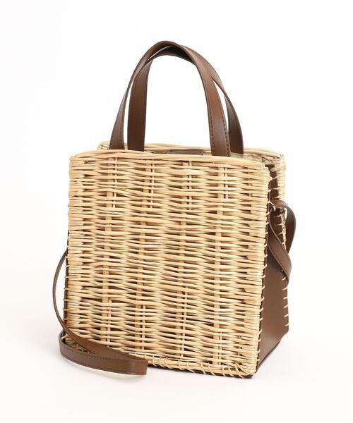 coen（コーエン）の「ヤナギスクエアショルダーバッグ（かごバッグ・レディース・ブラック/ブラウン・FREE）」の20枚目の写真