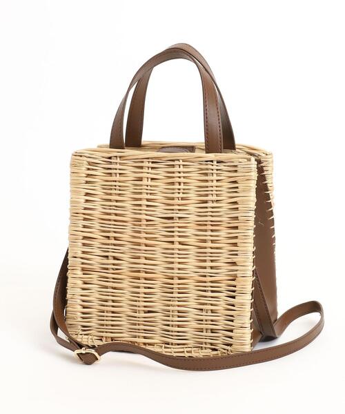 coen（コーエン）の「ヤナギスクエアショルダーバッグ（かごバッグ・レディース・ブラック/ブラウン・FREE）」の18枚目の写真