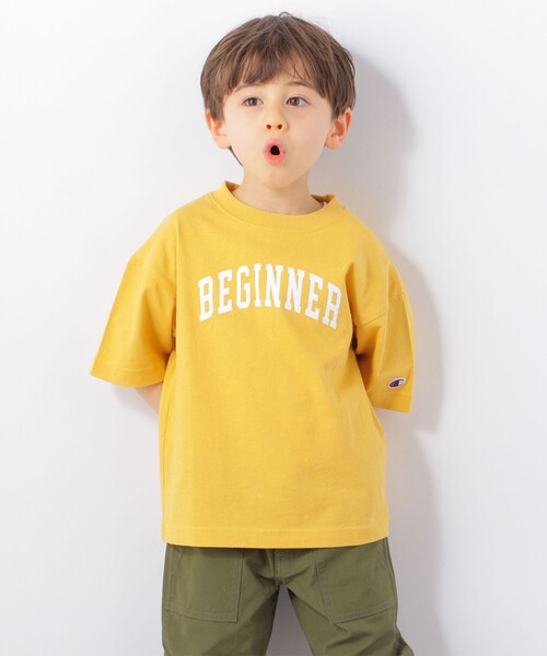 Champion（チャンピオン）の「【SHIPS any別注】Champion: カレッジ プリント Tシャツ <KIDS>◇（Tシャツ/カットソー・キッズ・ライトグリーン/ネイビー/オレンジ/イエロー・120/130/140/110）」の3枚目の写真