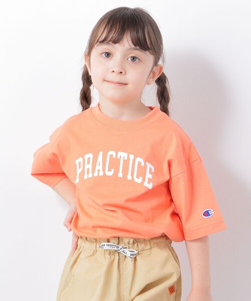 Champion（チャンピオン）の「【SHIPS any別注】Champion: カレッジ プリント Tシャツ <KIDS>◇（Tシャツ/カットソー・キッズ・ライトグリーン/ネイビー/オレンジ/イエロー・120/130/140/110）」の4枚目の写真