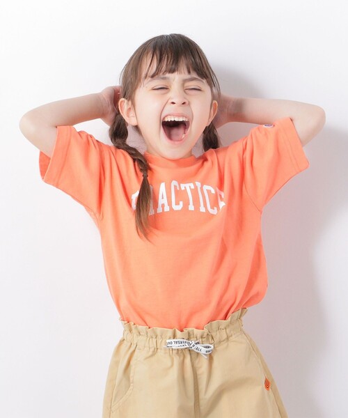 Champion（チャンピオン）の「【SHIPS any別注】Champion: カレッジ プリント Tシャツ <KIDS>◇（Tシャツ/カットソー・キッズ・ライトグリーン/ネイビー/オレンジ/イエロー・120/130/140/110）」の6枚目の写真
