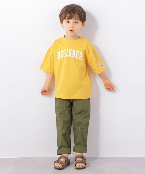 Champion（チャンピオン）の「【SHIPS any別注】Champion: カレッジ プリント Tシャツ <KIDS>◇（Tシャツ/カットソー・キッズ・ライトグリーン/ネイビー/オレンジ/イエロー・120/130/140/110）」の8枚目の写真