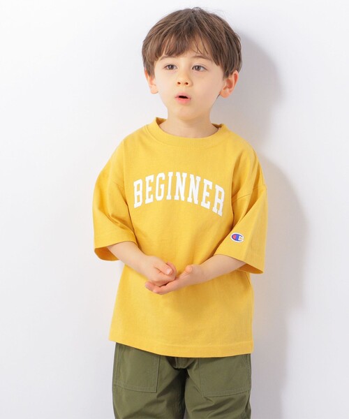 Champion（チャンピオン）の「【SHIPS any別注】Champion: カレッジ プリント Tシャツ <KIDS>◇（Tシャツ/カットソー・キッズ・ライトグリーン/ネイビー/オレンジ/イエロー・120/130/140/110）」の10枚目の写真