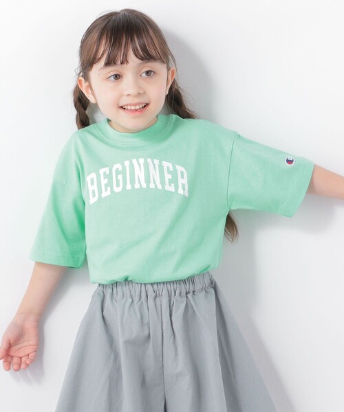 Champion（チャンピオン）の「【SHIPS any別注】Champion: カレッジ プリント Tシャツ <KIDS>◇（Tシャツ/カットソー・キッズ・ライトグリーン/ネイビー/オレンジ/イエロー・120/130/140/110）」の15枚目の写真