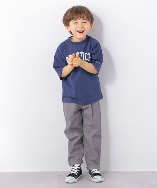 Champion（チャンピオン）の「【SHIPS any別注】Champion: カレッジ プリント Tシャツ <KIDS>◇（Tシャツ/カットソー・キッズ・ライトグリーン/ネイビー/オレンジ/イエロー・120/130/140/110）」の16枚目の写真