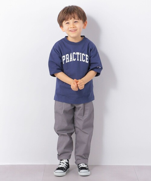 Champion（チャンピオン）の「【SHIPS any別注】Champion: カレッジ プリント Tシャツ <KIDS>◇（Tシャツ/カットソー・キッズ・ライトグリーン/ネイビー/オレンジ/イエロー・120/130/140/110）」の17枚目の写真
