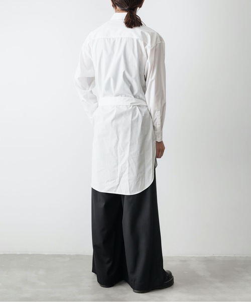 ato（アトウ）の「BELTED LONG SHRTS（シャツ/ブラウス・メンズ・ホワイト/ブラック/ブラウン・44/46/48）」の13枚目の写真