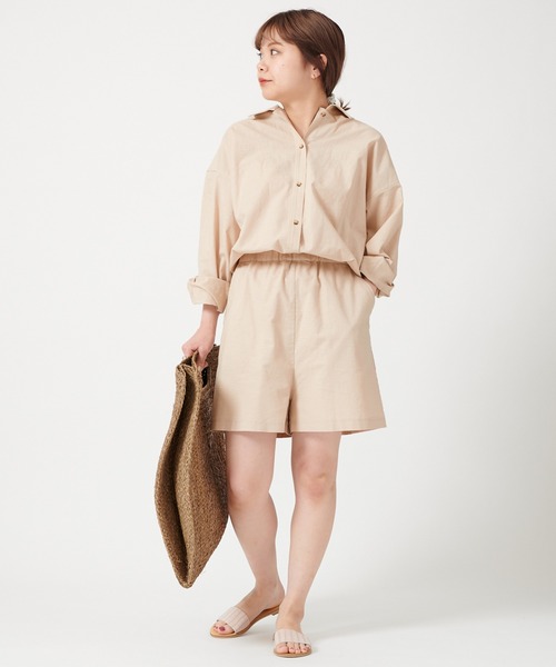 UNIONLAUNCH オーバーオール リネン サロペット ベージュ XS セール】リネンシャツオールインワン◇（サロペット